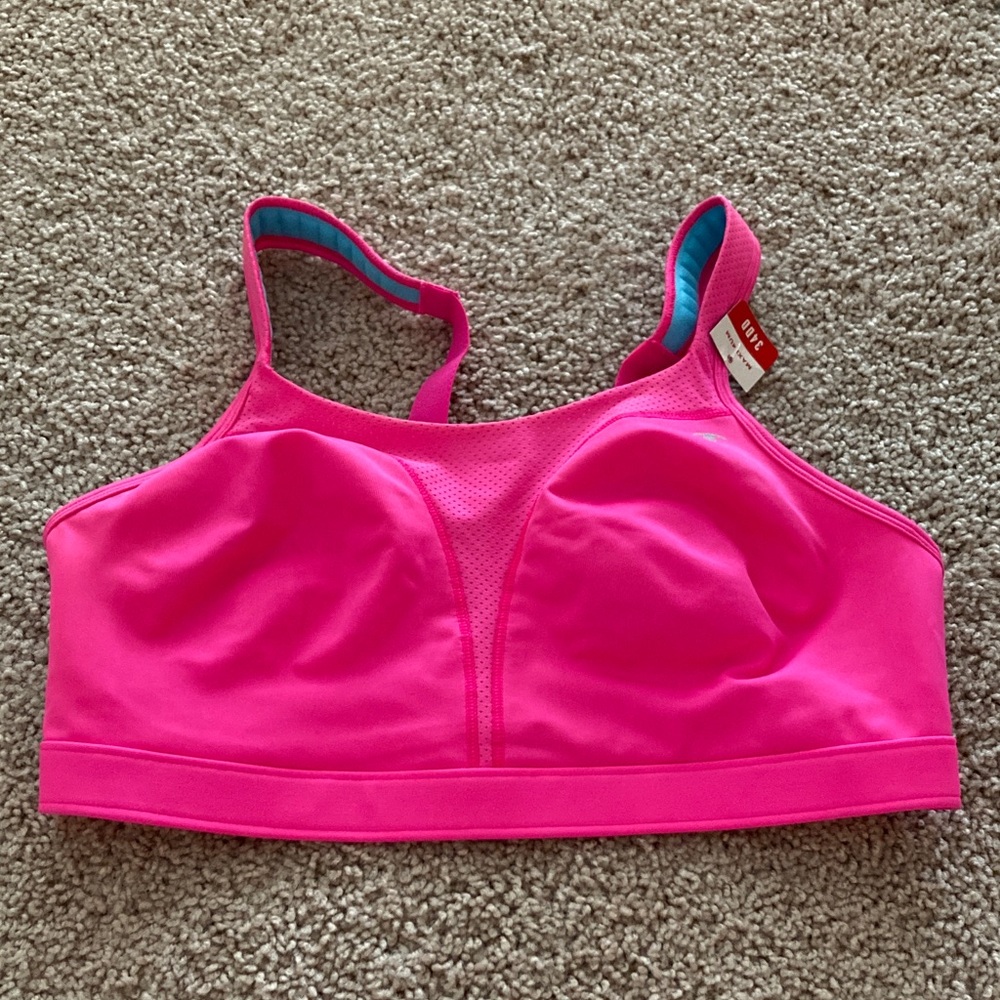 NWT Champion Maximum 34DD Sports Bra Wire Free Pink 1602